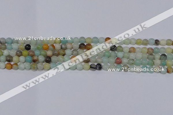 CAM01 4mm round mixed color natural amazonite beads Wholesale