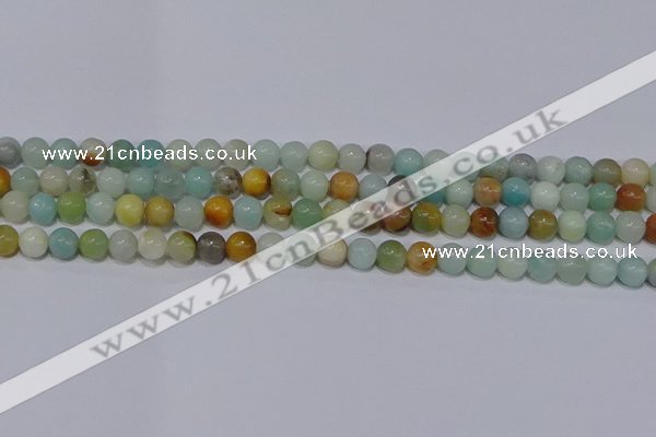 CAM02 6mm round mixed color natural amazonite beads Wholesale