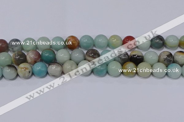 CAM05 round mixed color 12mm natural amazonite beads Wholesale