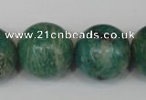 CAM1008 15.5 inches 20mm round natural Russian amazonite beads