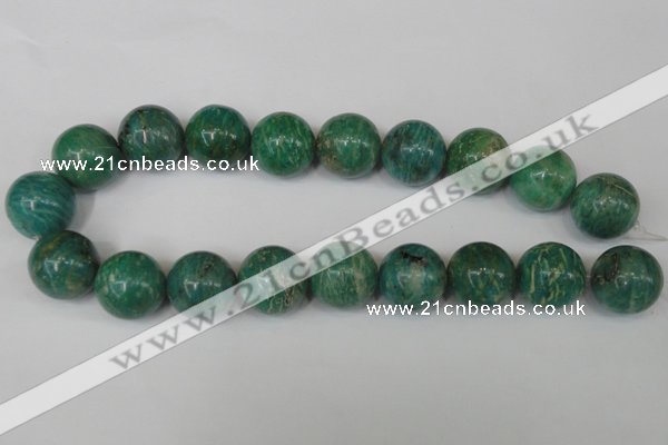 CAM1008 15.5 inches 20mm round natural Russian amazonite beads