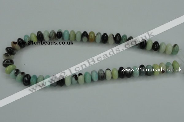 CAM101 15.5 inches 6*12mm rondelle amazonite gemstone beads