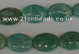 CAM1021 15.5 inches 13*18mm oval natural Russian amazonite beads