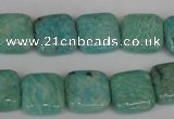 CAM1027 15.5 inches 14*14mm square natural Russian amazonite beads