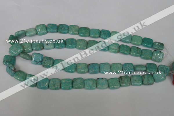 CAM1027 15.5 inches 14*14mm square natural Russian amazonite beads