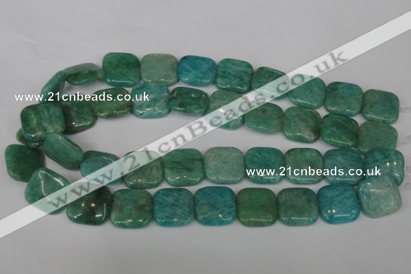 CAM1030 15.5 inches 20*20mm square natural Russian amazonite beads