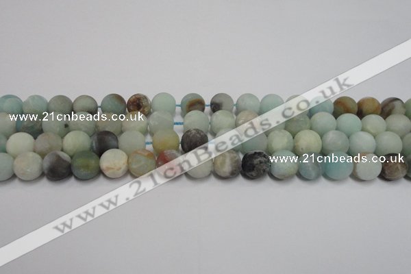 CAM1101 15.5 inches 6mm round matte amazonite beads wholesale