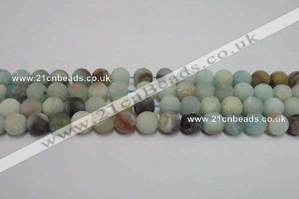 CAM1102 15.5 inches 8mm round matte amazonite beads wholesale