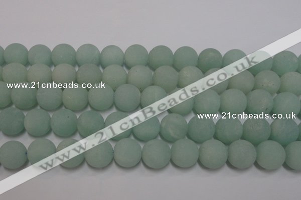 CAM1116 15.5 inches 16mm round matte amazonite beads wholesale
