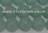 CAM1124 15.5 inches 12mm carved round amazonite beads wholesale