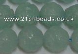 CAM1126 15.5 inches 16mm carved round amazonite beads wholesale