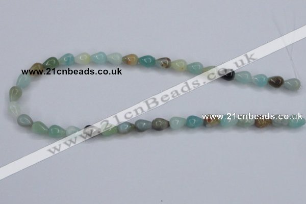 CAM113 15.5 inches 8*10mm teardrop amazonite gemstone beads