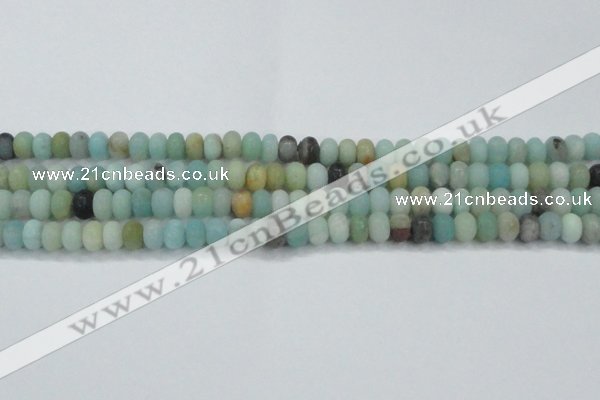 CAM1132 15.5 inches 6*10mm rondelle matte amazonite beads wholesale