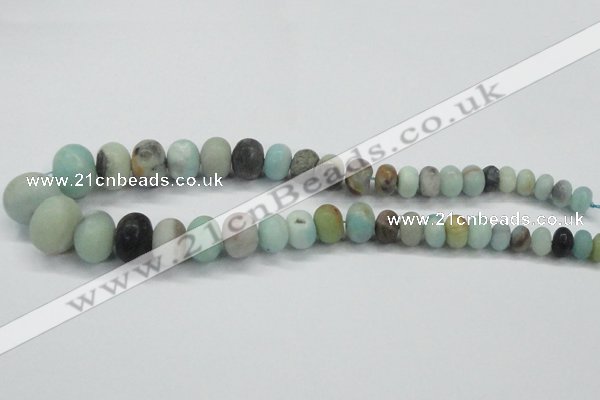 CAM1135 15.5 inches 6*10mm - 15*20mm rondelle matte amazonite beads