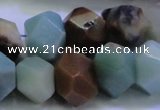 CAM1138 12*16mm - 13*18mm faceted nuggets amazonite gemstone beads