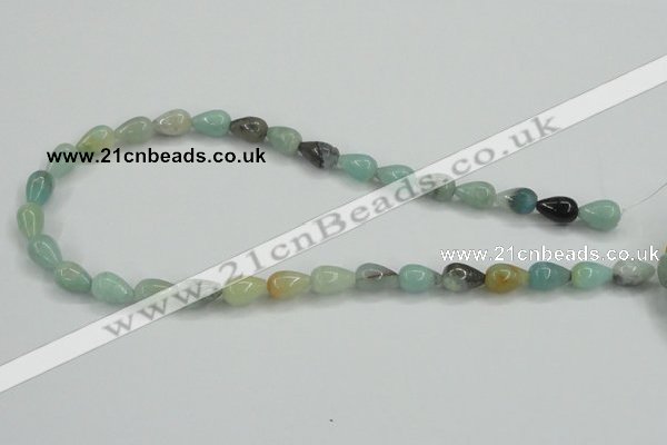 CAM114 15.5 inches 8*12mm teardrop amazonite gemstone beads