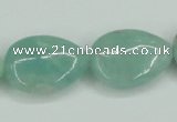 CAM117 15.5 inches 18*25mm flat teardrop amazonite gemstone beads