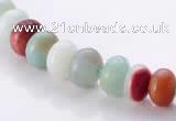 CAM12 5*8mm rondelle natural amazonite gemstone beads Wholesale