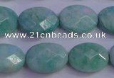 CAM1205 15.5 inches 14*19mm faceted oval Russian amazonite beads