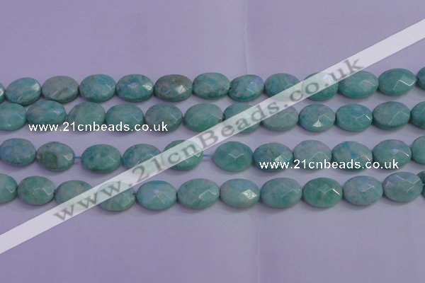 CAM1205 15.5 inches 14*19mm faceted oval Russian amazonite beads