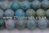 CAM1253 15.5 inches 10mm round natural Russian amazonite beads