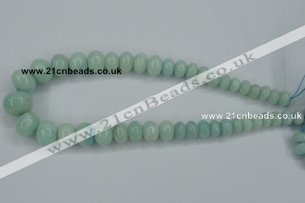 CAM126 15.5 inches multi-size rondelle amazonite gemstone beads