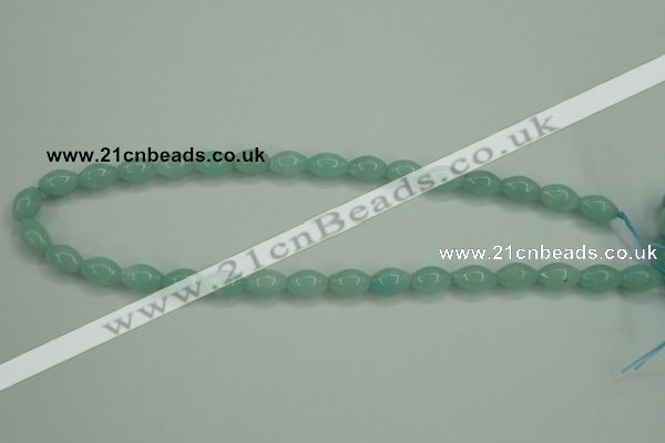 CAM130 15.5 inches 8*12mm rice amazonite gemstone beads wholesale