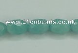 CAM140 15.5 inches 10*14mm faceted drum amazonite gemstone beads