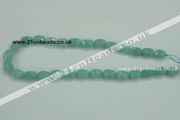 CAM140 15.5 inches 10*14mm faceted drum amazonite gemstone beads