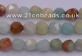 CAM1411 15.5 inches 6mm faceted nuggets amazonite gemstone beads