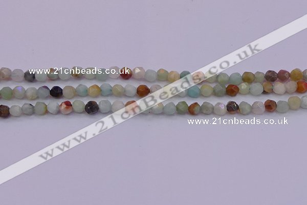 CAM1411 15.5 inches 6mm faceted nuggets amazonite gemstone beads