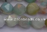 CAM1414 15.5 inches 12mm faceted nuggets amazonite gemstone beads