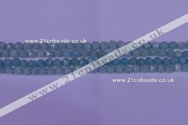 CAM1416 15.5 inches 6mm faceted nuggets Chinese amazonite beads