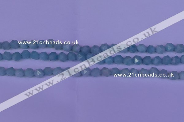 CAM1417 15.5 inches 8mm faceted nuggets Chinese amazonite beads