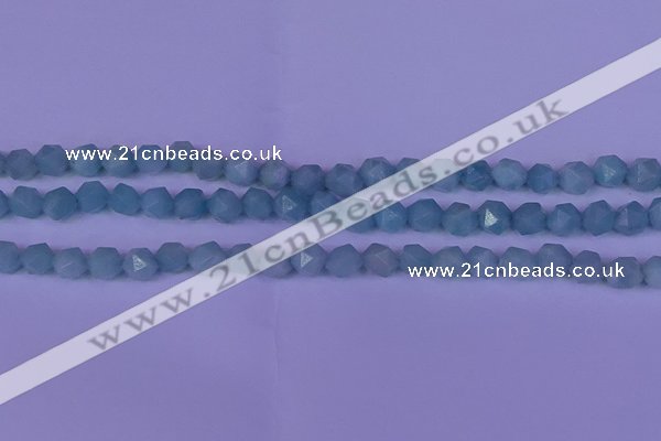 CAM1417 15.5 inches 8mm faceted nuggets Chinese amazonite beads