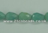 CAM142 15.5 inches 10*14mm faceted teardrop amazonite gemstone beads