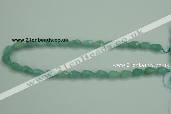 CAM142 15.5 inches 10*14mm faceted teardrop amazonite gemstone beads