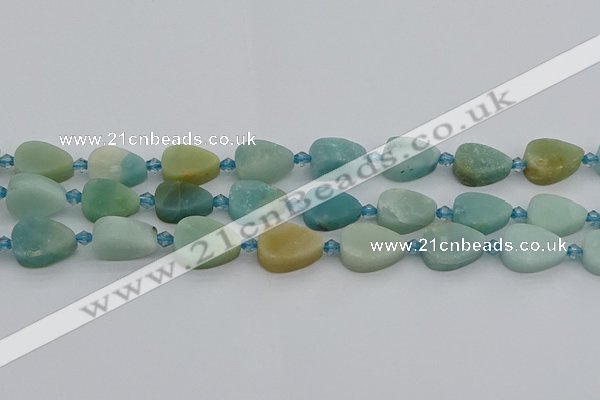 CAM1421 15.5 inches 11*16mm flat teardrop Chinese amazonite beads