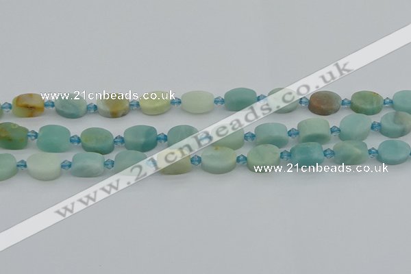 CAM1425 15.5 inches 8*12mm oval Chinese amazonite beads