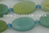 CAM1427 15.5 inches 12*20mm oval Chinese amazonite beads