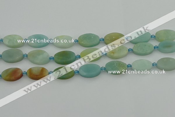 CAM1427 15.5 inches 12*20mm oval Chinese amazonite beads