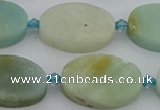 CAM1428 15.5 inches 15*22mm oval Chinese amazonite beads