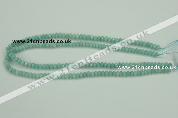 CAM143 15.5 inches 4*6mm faceted rondelle amazonite gemstone beads