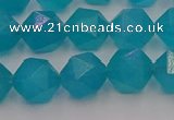 CAM1433 15.5 inches 10mm faceted nuggets dyed amazonite gemstone beads