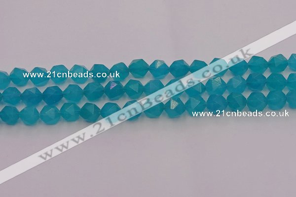 CAM1433 15.5 inches 10mm faceted nuggets dyed amazonite gemstone beads