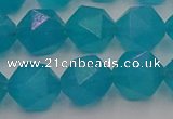 CAM1434 15.5 inches 12mm faceted nuggets dyed amazonite gemstone beads