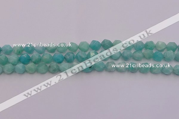 CAM1437 15.5 inches 8mm faceted nuggets amazonite gemstone beads