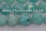 CAM1438 15.5 inches 10mm faceted nuggets amazonite gemstone beads