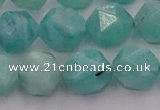 CAM1439 15.5 inches 12mm faceted nuggets amazonite gemstone beads