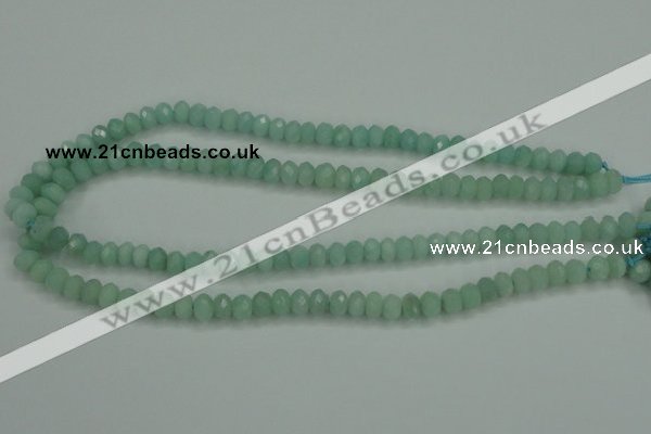 CAM144 15.5 inches 5*8mm faceted rondelle amazonite gemstone beads